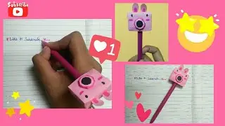 How to make camera📷 pen ✒ easily at home... /Without plastic/without glue gun 🔫....😊😄