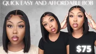 Affordable 4x4 Closure Bob Wig Install | Beginner Friendly | Amazon Wig Under $100 | Ft. Beluck Hair