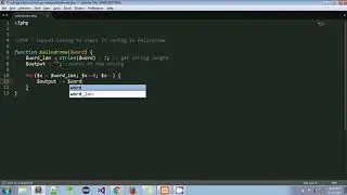 PHP - Check the string if Palindrome (Manual Coding)