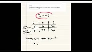 Harmonic Mean with Distance/Rate/Time