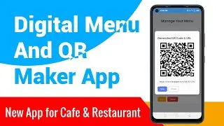 Digital Menu And QR Maker App || Best Digital Menu Creating App for Restaurant and Cafe Owner