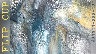 Create Fluid Art/Flip Cup/7  Cups/7 Colors/ 7 Flips/Beautiful 36