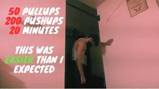 Workout with me - 50 Pullups and 200 Pushups in 19 minutes.