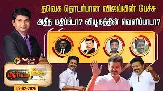 #nerpadapesu | தவெக தொடர்பான விஜய்யின் பேச்சு அதீத மதிப்பீடா? வியூகத்தின் வெளிப்பாடா? | #vijay |#tvk