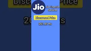 Reliance Demerger | Discovered Price of Jio Financial Services #youtubeshorts #shorts #youtube