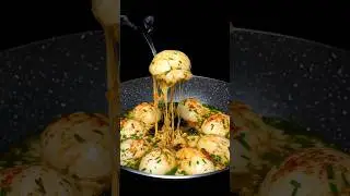 Creamy cheese egg asmr | butter fried egg with cheese melt | #shorts