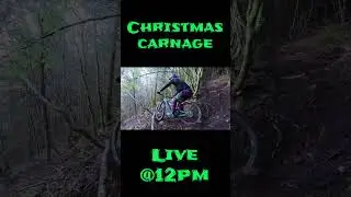 Huge crashes and utter carnage live @ 12pm #mtb #bike #mountainbike #crash #christmas