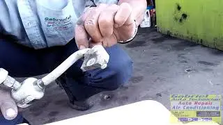 Chevy Silverado 1500 Leaky Porous Air Conditioning Discharge Hose Replacement.