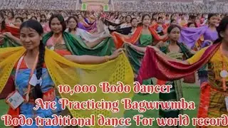 10,000 Bodo dancer are practising for Bodo traditional dance Bagwrwmba dance,  world record//