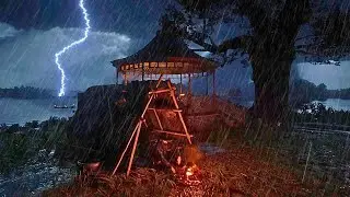 Red Dead Redemption 2 ASMR | Heavy Thunderstorm in the Wild West