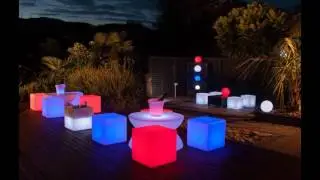 30cm 40cm cube plastic LED glow cube lighting cube chair seat