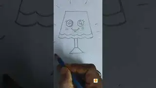 Easy Cute Table Lamp Drawing||#shorts #drawing #shortsforyoutube #shortsviral #art#shortvideo #Lamp