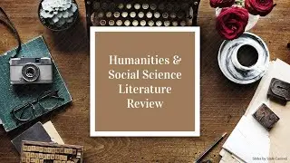 Social Science/Humanities Literature Review Workshop