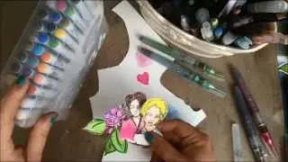 Fluid watercolor mediums - Zig Clean Color, etc.