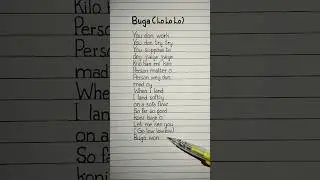 Buga (Lo Lo Lo) Lyrics Song by Kizz Daniel and Tekno #bugachallenge #bugalyrics #kizzdaniel #tekno