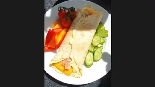 Tortilla Egg Wrap with Bacon and Cheese#short#cookfromtheheart#💜🦋💜🦋💜