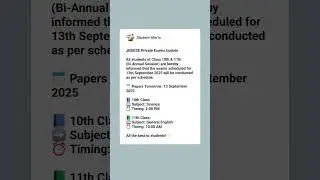 JKBOSE Private Exam Update
