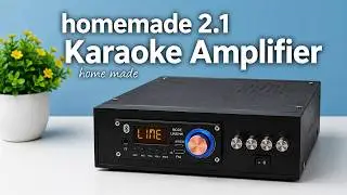 DIY homemade karaoke partybox subwoofer bluetooth speaker amplifier wood casing build