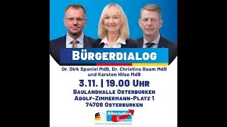 Dr. Christina Baum MdB der AfD im Bundestag - Live aus Osterburken mit Dr. Spaniel und Karsten Hilse