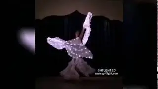 LED light up belly dancing decorative silk fan (YC-001)