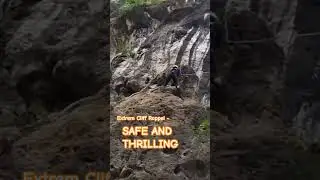 EXTREM CLIFF RAPPEL -SAFE AND THRILLING .! #short   #climbing #climbingadventure