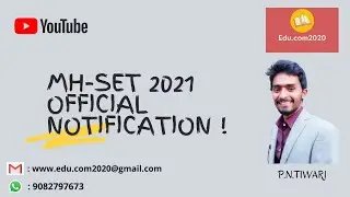 #mhset #goaset #csirnetMH SET 2021 Official Notification|Maharashtra|Goa|Set Exam|#targetmhset