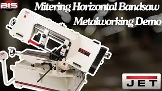 JET Mitering Horizontal Bandsaw Metalworking Demo