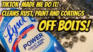 Cleaning rusted bolts with Lysol toilet cleaner TikTok Made Me Do It