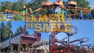 La Mer De Sable all roller coasters - Silver Mountain - Tiger Express - Bandidos - onrides front row