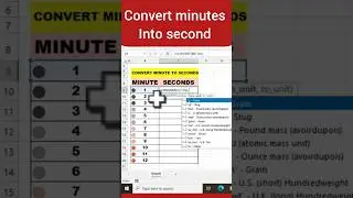 Excel Tutorial: Converting Minutes to Seconds Easily #tricks#excel #exceltips #finance #excelapp