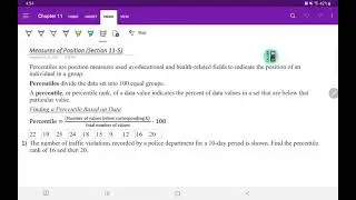 MAT 108: Introduction to Percentiles 1 (Section 11-5)