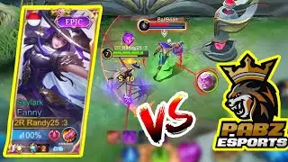 TOP 1 GLOBAL FANNY RANDY25 VS PABZ ESPORTS PLAYERS | Mobile Legends