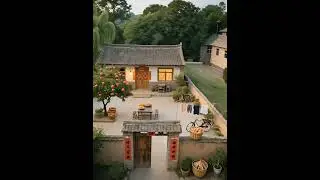 Childhood hometown in the countryside.🥺🥰 #ytshorts #village #ai #shortvideo