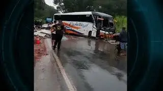 Motorista de caminh&atilde;o morre em acidente com &ocirc;nibus na BR 365 em Patos de Minas
