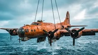 A Boeing B-17 Flying Fortress bomber lost in 1942, later recovered from the Atlantic Ocean