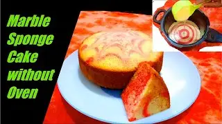 Marble Sponge Cake 🍰 ll Pink And White Marble Sponge Cake 😋ll Shivani's Tasty World .