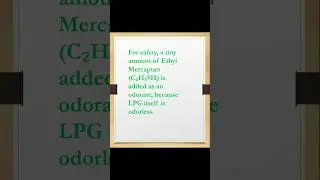 Why does LPG smell if it&rsquo;s odorless? | Chemistry in 60 sec#chemistryshorts