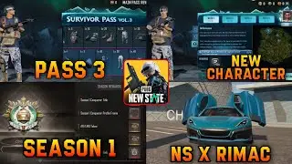 PUBG NEWSTATE SURVIVOR PASS VOLUME 3 LEAKS | NEWSTATE X RIMAC COLLABORATION |SEASON1 | NEW CHARACTER