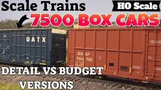 High Detail vs Budget Versions, who wins? ScaleTrains HO 7500 Boxcars in Rivet Counter & Operator