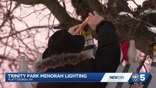 Chabad of Plattsburgh hosts menorah lighting at Trinity Park