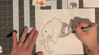 At home art activity - hybrid animal drawings