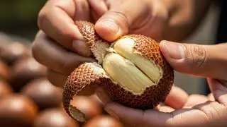 peeling a Fruit That Looks Like SNAKE SKIN Salak