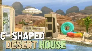 SIMS 4 SPEED BUILD // C- SHAPED DESERT HOUSE