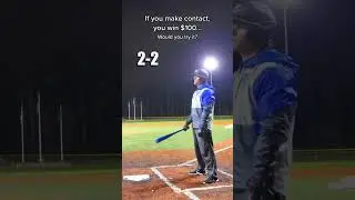 WIN $100 If You Make CONTACT With The FASTEST BLITZBALL Pitcher! #shorts
