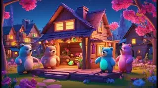 Four Little Bears Learn to Share | Fun Educational Song for Kids | Nursery Rhymes and Baby Songs