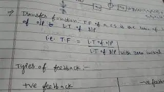 Types of control system/Transfer function/Types of feedback/unit-2/