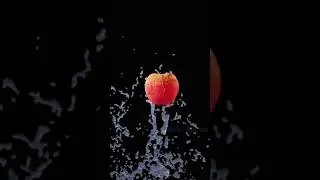Apple and Water splash | Blender #shorts