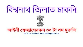 District Legal Service Authority Biswanath District Recruitment |PLV vacancy | Assam jobsite