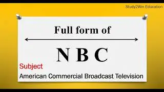 NBC ka full form | Full form of NBC in English | Subject - American commercial broadcast television