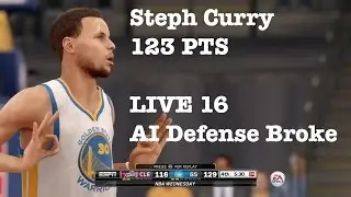 NBA 2K16 vs NBA Live 16 Defense + Shooting Review: Steph Curry 123 Points on LIVE 16 Gameplay